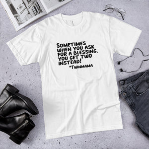 Open image in slideshow, White t-tshirt for women black writing 
