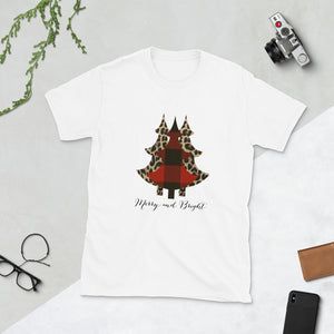 Open image in slideshow, Merry and Bright Tree T-Shirt
