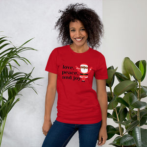 Open image in slideshow, Love, Peace and Joy Unisex T-Shirt
